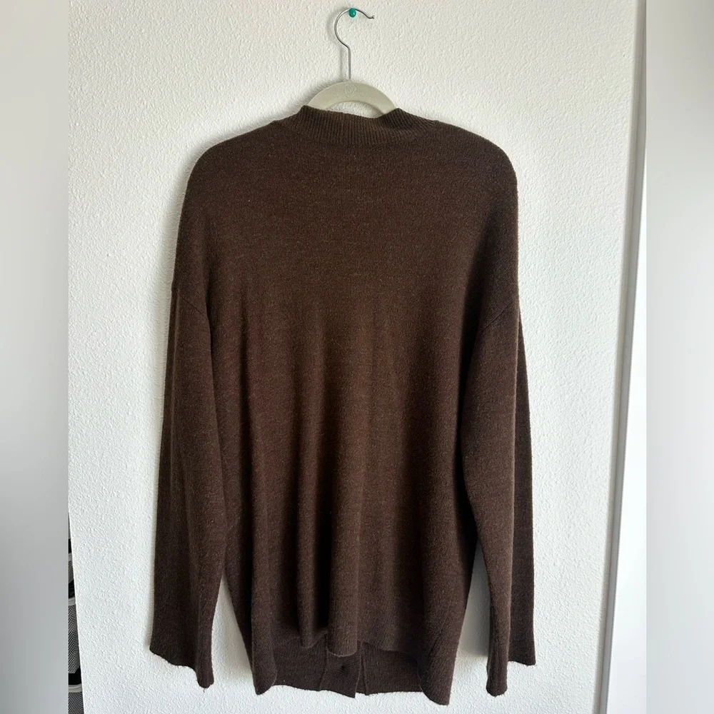 Camila Coelho Trista Oversized Cardigan in Chocolate - Picture 6 of 7